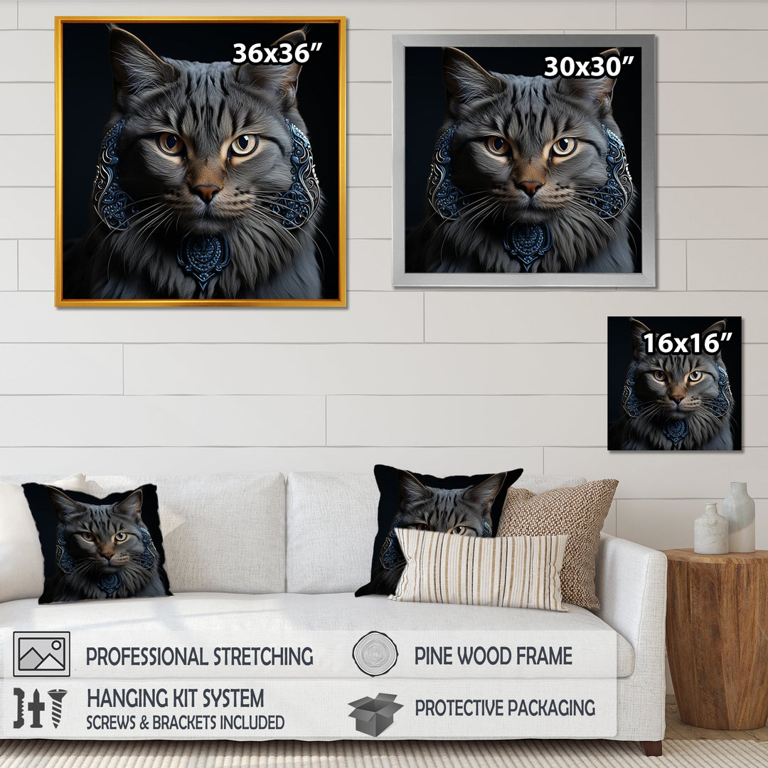 Chartreux Cat Portrait - Cat Living Room Wall Art