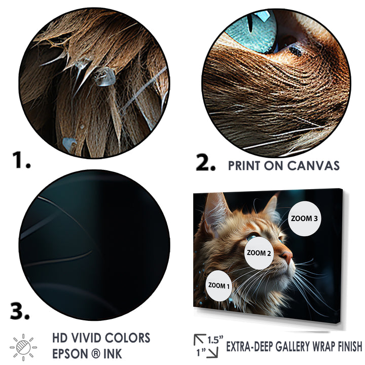 Chartreux Contemplation Cat Eyes - Cat Canvas Wall Art