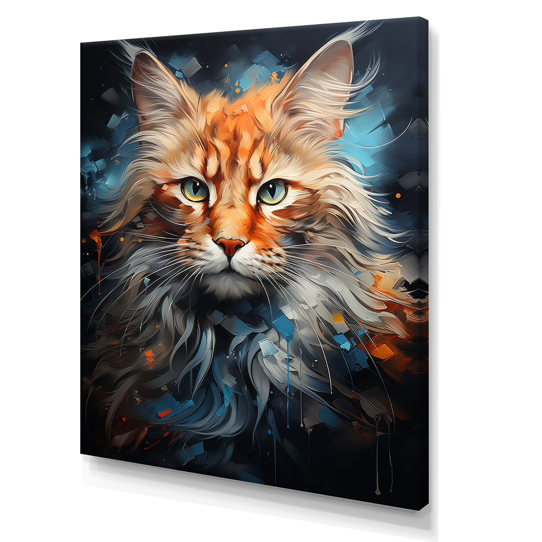 Maine Coon Majesty Cat - Cat Large Canvas Wall Art