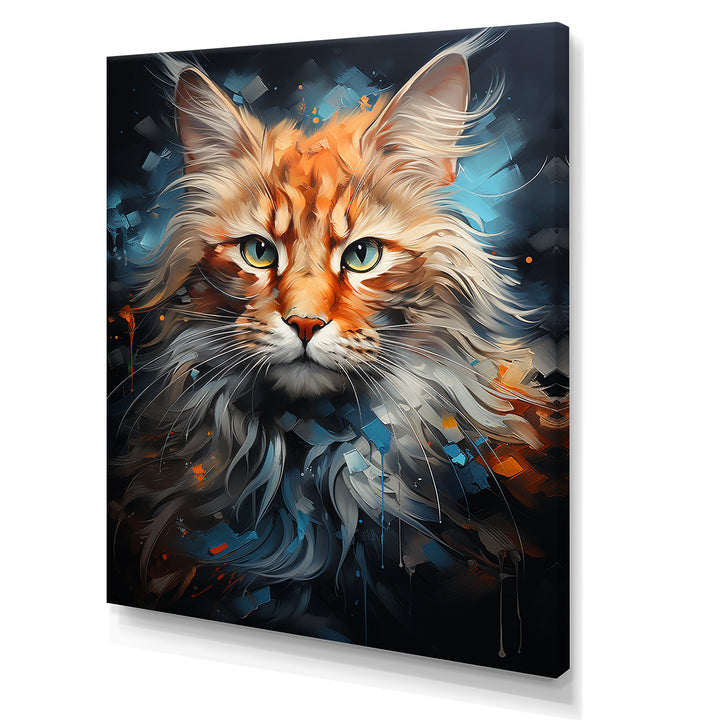 Maine Coon Majesty Cat - Cat Large Canvas Wall Art