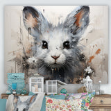 Minimalism Mice In Abstract Portrait - Mouse Canvas Wall Art
