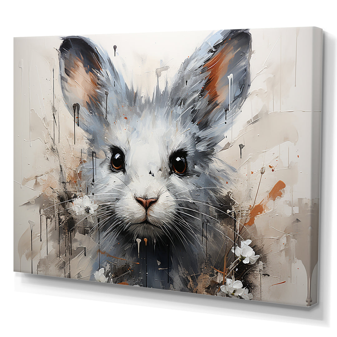 Minimalism Mice In Abstract Portrait - Mouse Canvas Wall Art