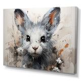 Minimalism Mice In Abstract Portrait - Mouse Canvas Wall Art