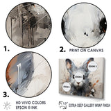 Minimalism Mice In Abstract Portrait - Mouse Canvas Wall Art