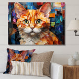Abstract Munchkin Marvel Cat Portrait - Cat Wall Decor