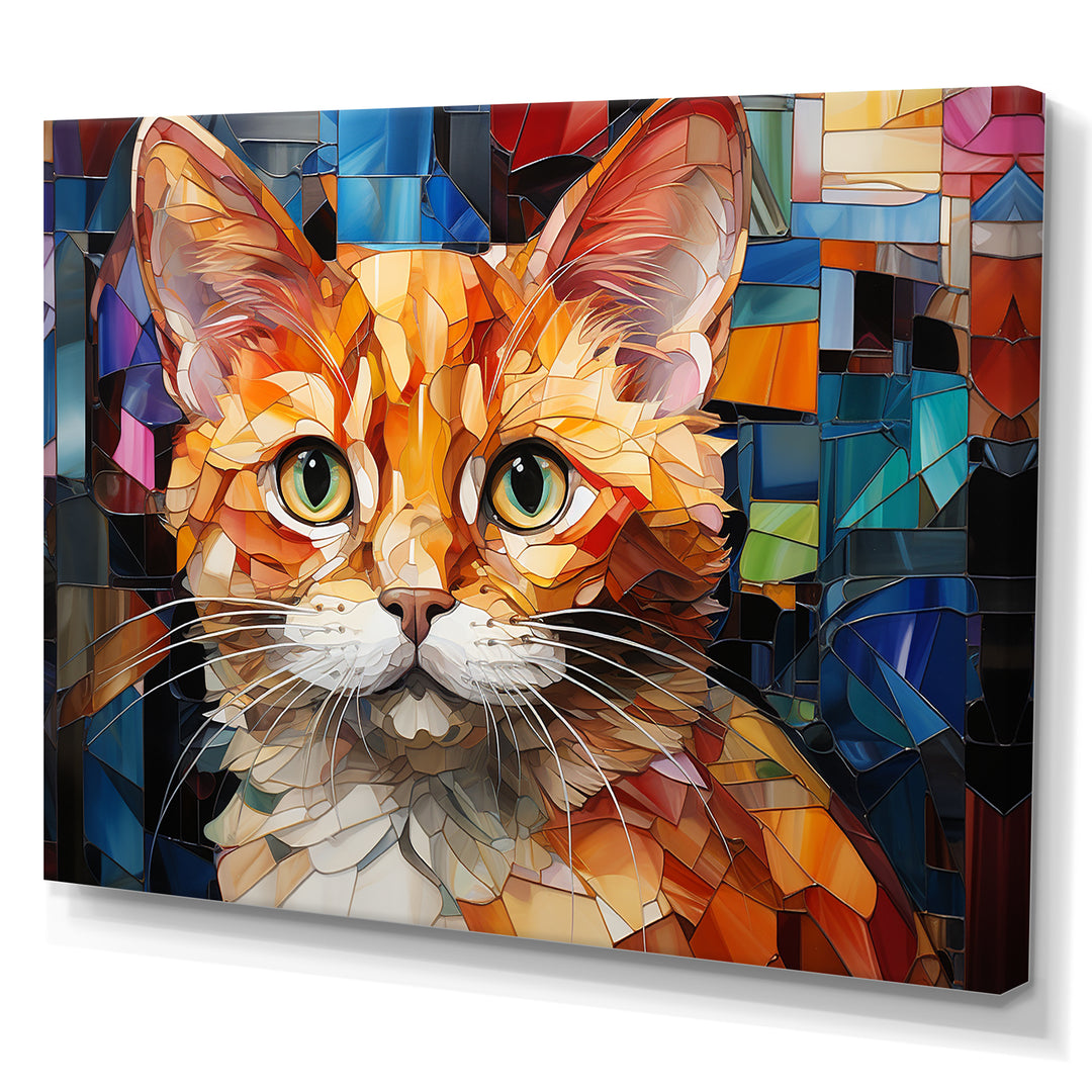 Abstract Munchkin Marvel Cat Portrait - Cat Wall Decor
