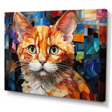 Abstract Munchkin Marvel Cat Portrait - Cat Wall Decor
