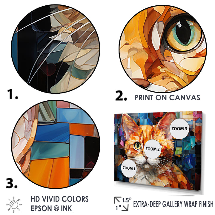 Abstract Munchkin Marvel Cat Portrait - Cat Wall Decor