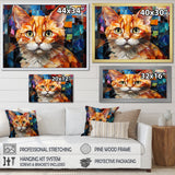 Abstract Munchkin Marvel Cat Portrait - Cat Wall Decor