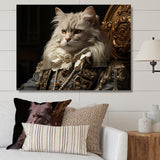 Persian Cat Dressed In Suit Portrait - Cat Home Decor Art