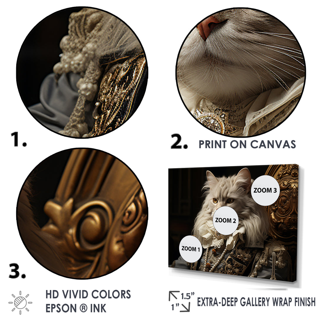 Persian Cat Dressed In Suit Portrait - Cat Home Decor Art