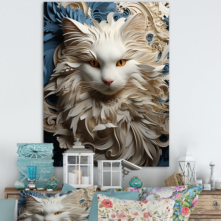 Persian Cat Purity Collage - Cat Living Room Wall Art