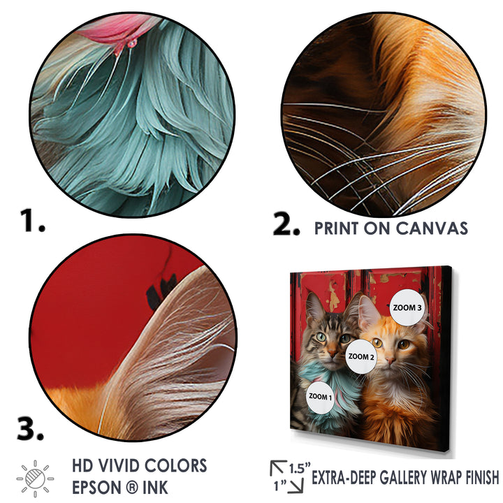 Pixie-bob Playmates Cats - Cat Canvas Wall Art