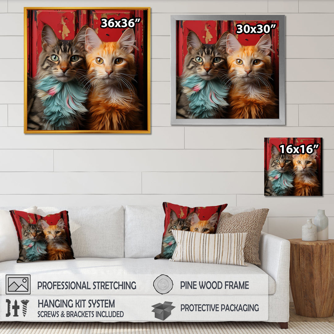 Pixie-bob Playmates Cats - Cat Canvas Wall Art