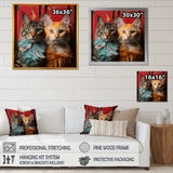 Pixie-bob Playmates Cats - Cat Canvas Wall Art