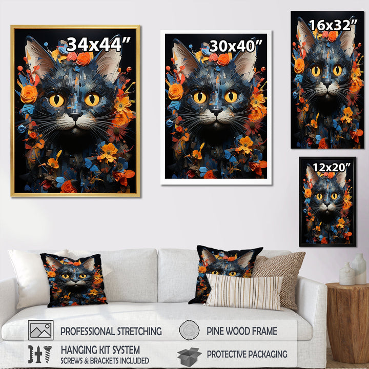 Pixie-bob Pondering Cat Collage - Cat Wall Decor