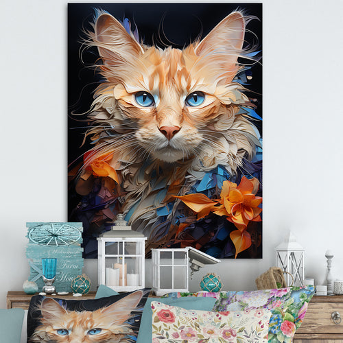 Ragamuffin Radiance Cat Collage - Brown Cat Wall Art