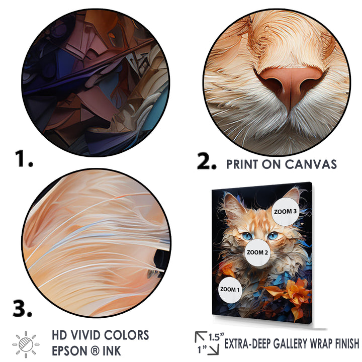 Ragamuffin Radiance Cat Collage - Brown Cat Wall Art