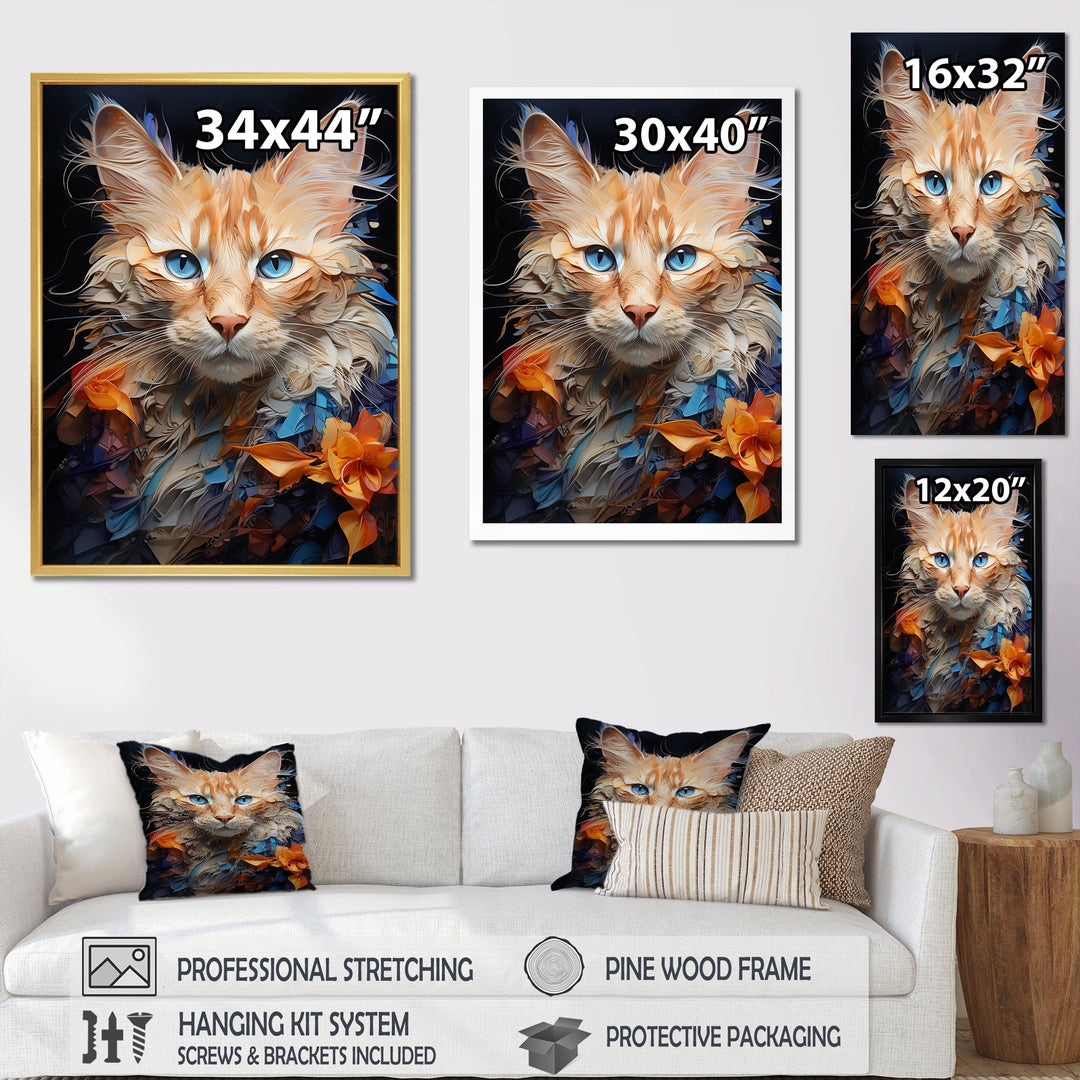 Ragamuffin Radiance Cat Collage - Brown Cat Wall Art