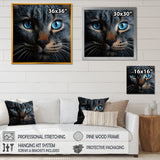 Cat Blue Eye Reflection - Blue Cat Wall Art