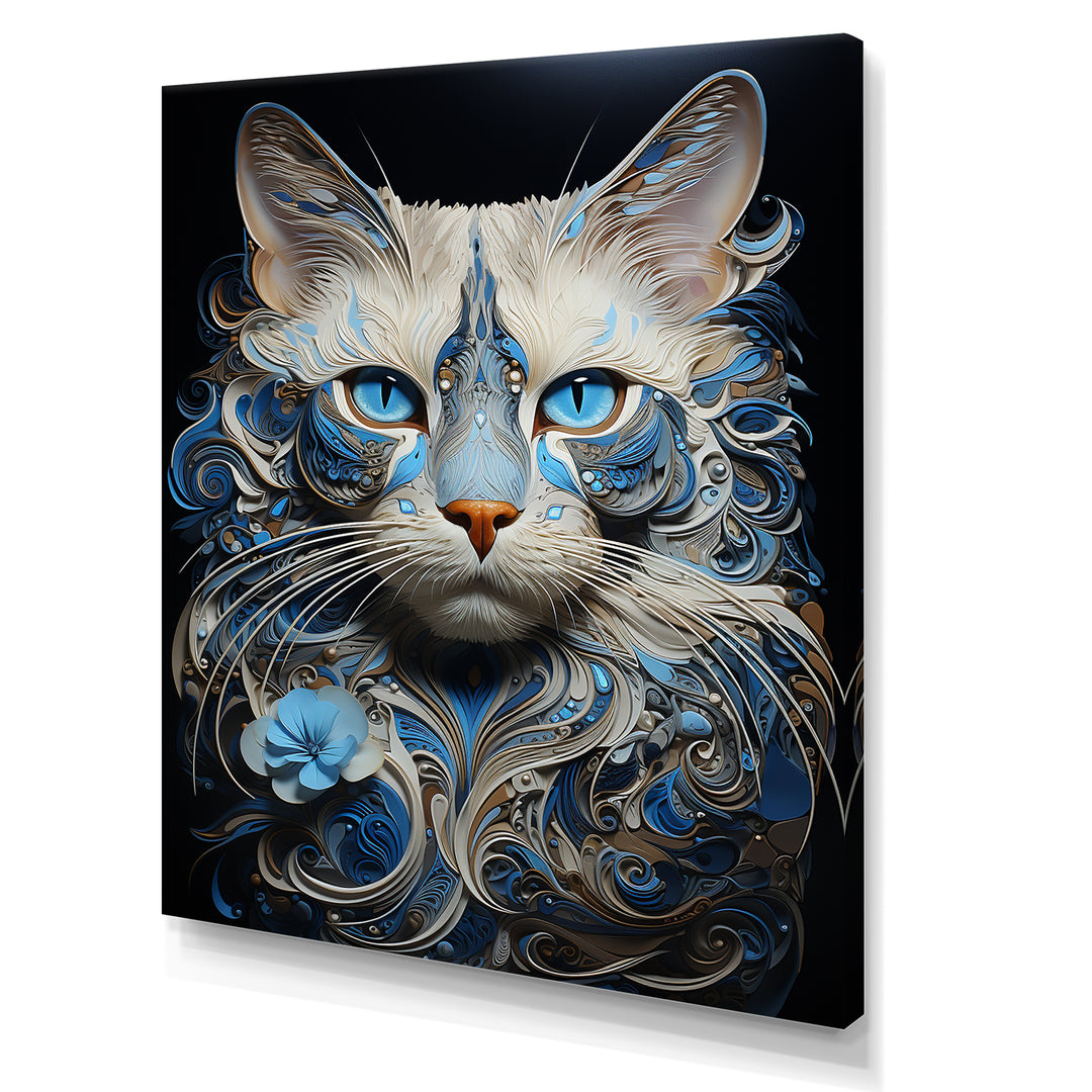 Siamese Serenade Cat - Cat Canvas Wall Art