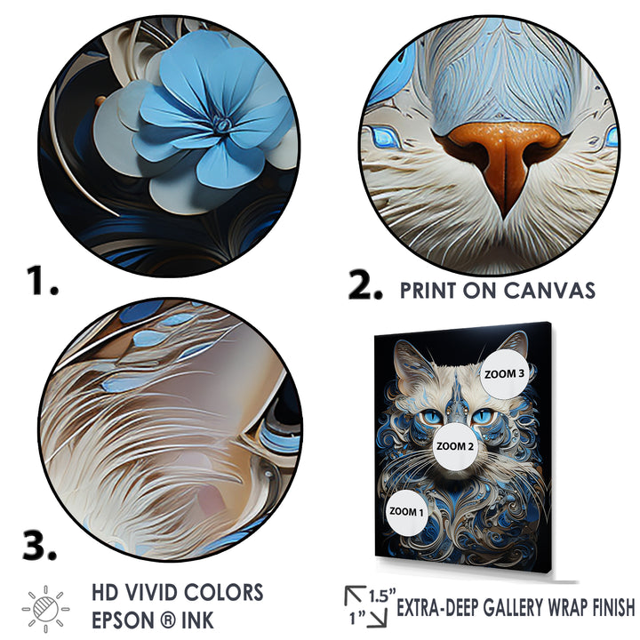 Siamese Serenade Cat - Cat Canvas Wall Art