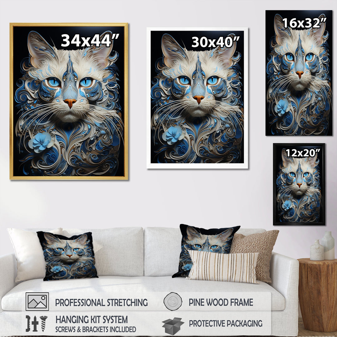 Siamese Serenade Cat - Cat Canvas Wall Art