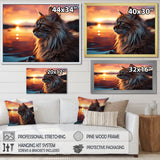Solitude Cat In Sunset - Cat Wall Art Prints