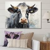 Handsome Black Adn White Cattle Portrait - Cattle Bedroom Wall Art