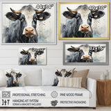 Handsome Black Adn White Cattle Portrait - Cattle Bedroom Wall Art