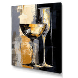 Champagne Collage With Glasses - Food & Beverage Canvas Wall Art