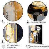 Champagne Collage With Glasses - Food & Beverage Canvas Wall Art