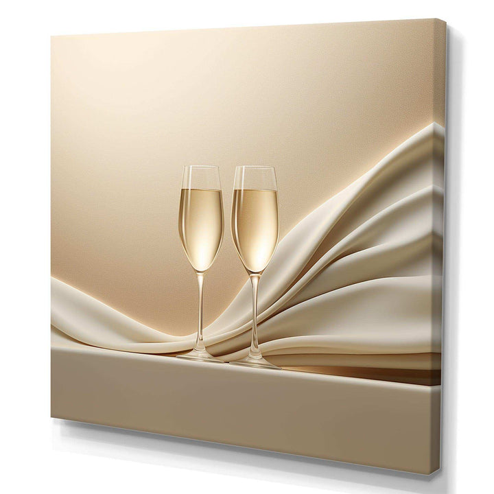Champagne Toast Of Tranquility - Food &amp; Beverage Canvas Wall Art