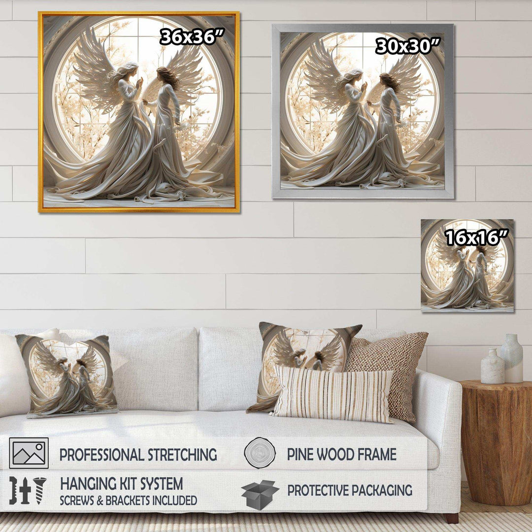 Angelic Annunciation Of Christianity Art - Spiritual Canvas Wall Art