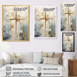 Beige Christianity Cross Of Jessus II - Spiritual Canvas Wall Art