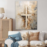 Minimalism Christianity Cross Collage - Spiritual Canvas Wall Art