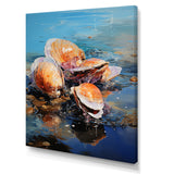 Bold Brushstrokes Of Clam On Beach - Clam Canvas Wall Art