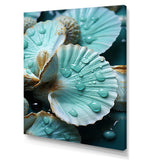 Green Clam Ocean Treasures - Clam Large Canvas Wall Art