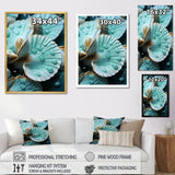 Green Clam Ocean Treasures - Clam Large Canvas Wall Art
