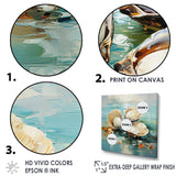 Green Tones Delicate Oyster Beauty - Clam Living Room Wall Art