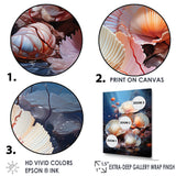 Underwater Dreams Aquatic Clam - Clam Canvas Wall Art