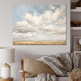 White Clouds Scenery Minimalism - Landscapes Canvas Wall Art