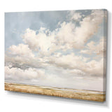 White Clouds Scenery Minimalism - Landscapes Canvas Wall Art