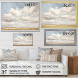 White Clouds Scenery Minimalism - Landscapes Canvas Wall Art