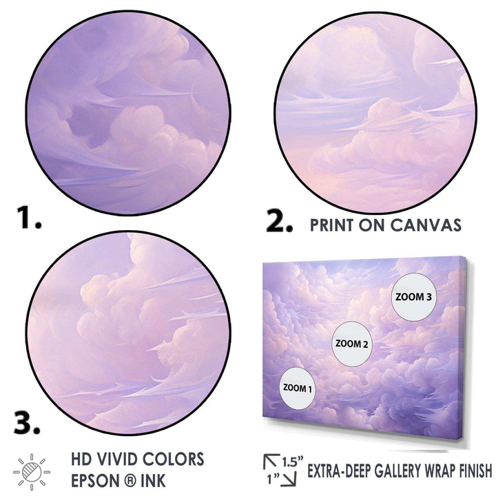 Purple Pastel Lansdcape - Landscapes Canvas Wall Art