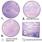 Purple Pastel Lansdcape - Landscapes Canvas Wall Art