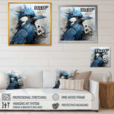 Blue And Black Blue Jay Bird - Animals Canvas Wall Art