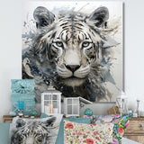 Gray And Beige Eye Of Tiger - Tiger Wall Decor