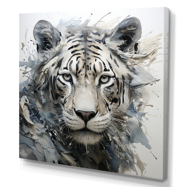 Gray And Beige Eye Of Tiger - Tiger Wall Decor