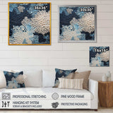 Under Water Blue And White Corals Collage - Coastal Canvas Wall Art